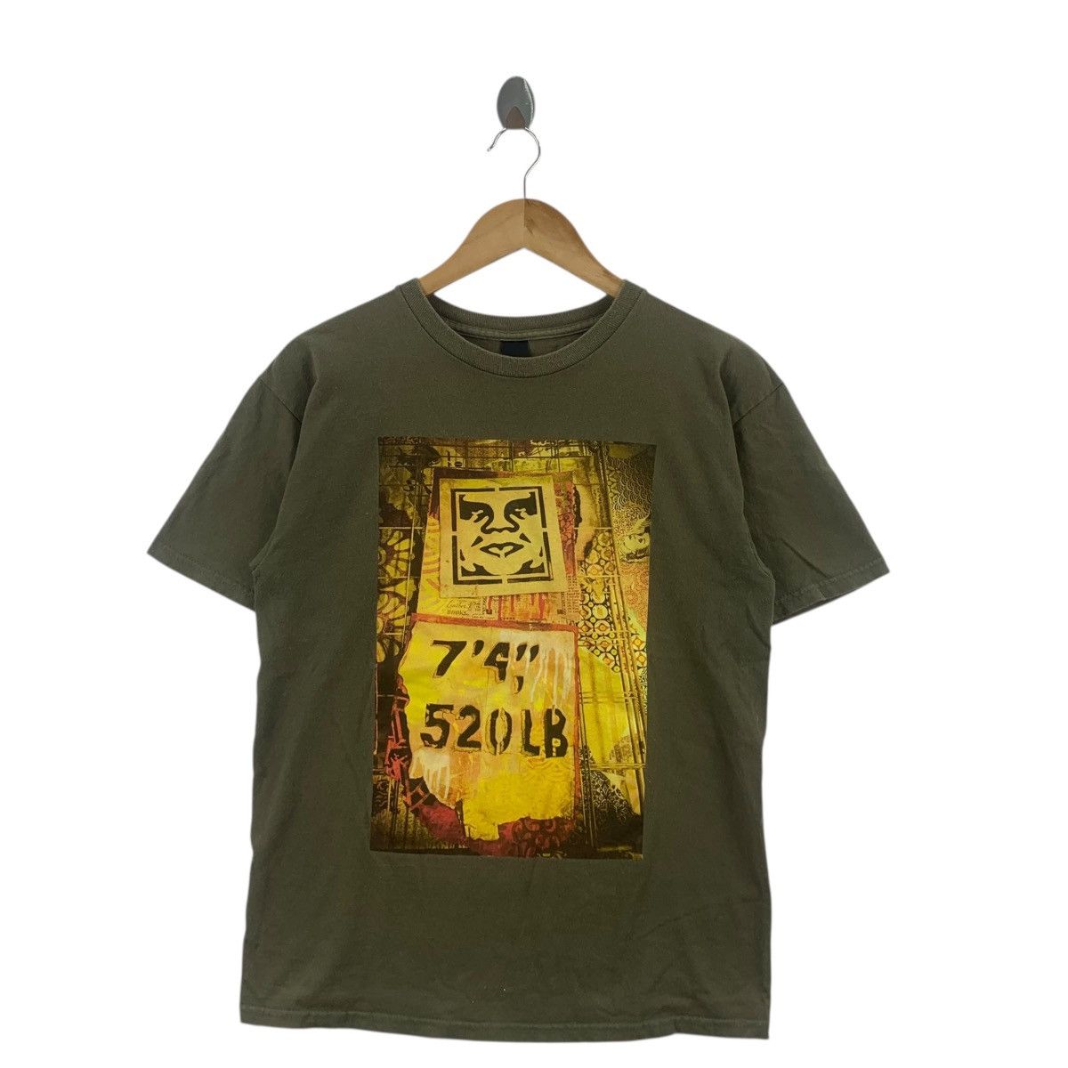 Obey Vintage OBEY SKATEBOARD Andre The Giant Face Tee Shirt Top Size US M / EU 48-50 / 2 - 3 Thumbnail