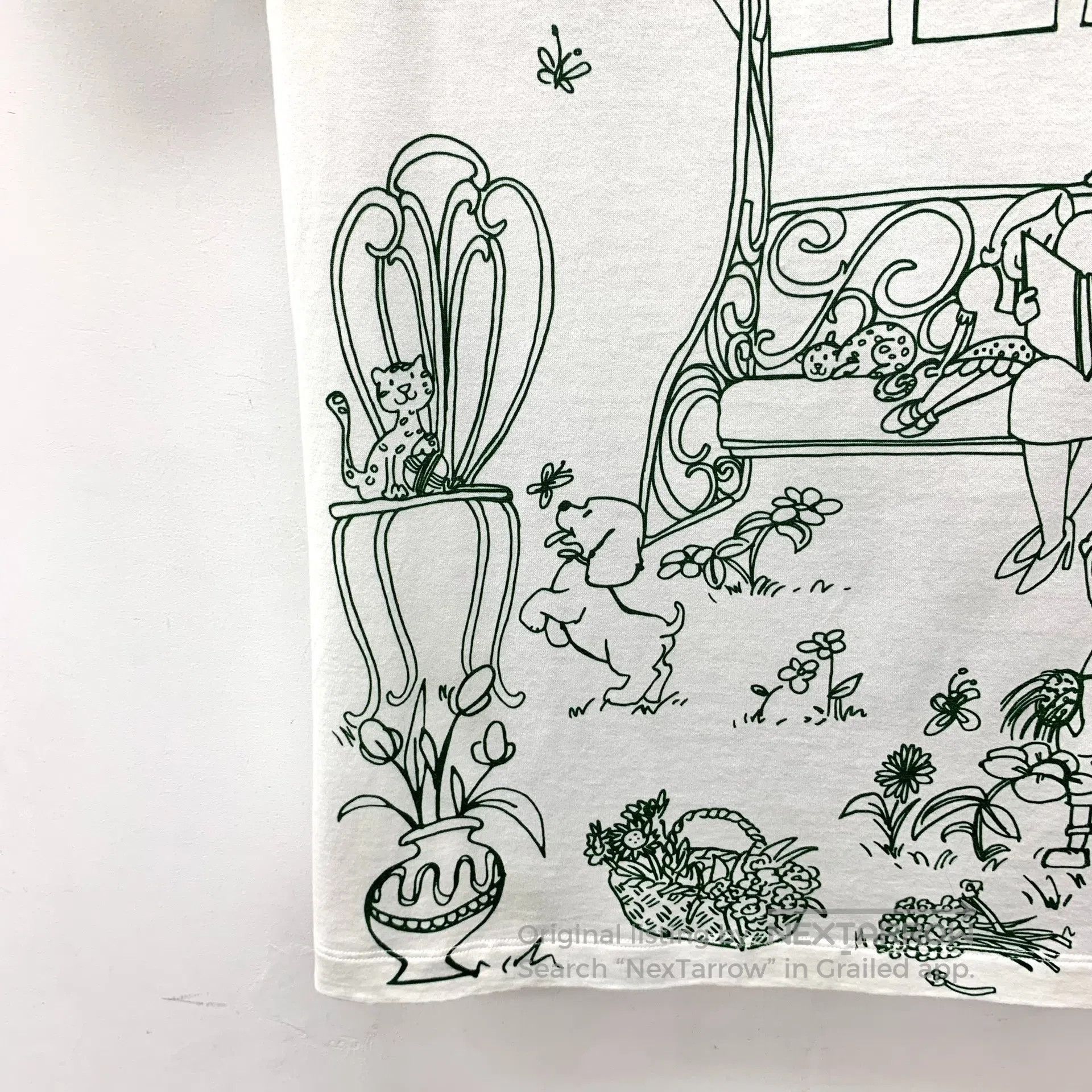 Dolce & Gabbana Dolce Gabbana White cartoon doodle print cotton round neck Size S / US 4 / IT 40 - 4 Thumbnail