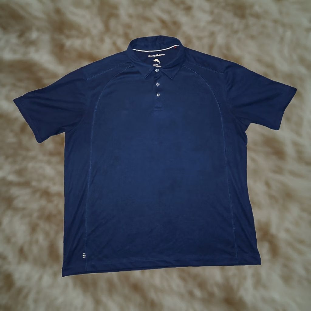 Tommy Bahama VINTAGE Tommy Bahama Polo Shirt Short Sleeve Men's 2XL Blue Casual Travel Vacation Shirt Polo Mens Beach Logo 90s Size US XXL / EU 58 / 5 - 1 Thumbnail
