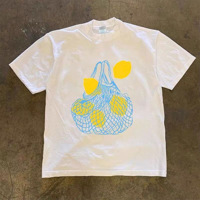 Japanese Brand White vintage cotton t-shirt with lemon print. Size US M / EU 48-50 / 2 - 1 Thumbnail