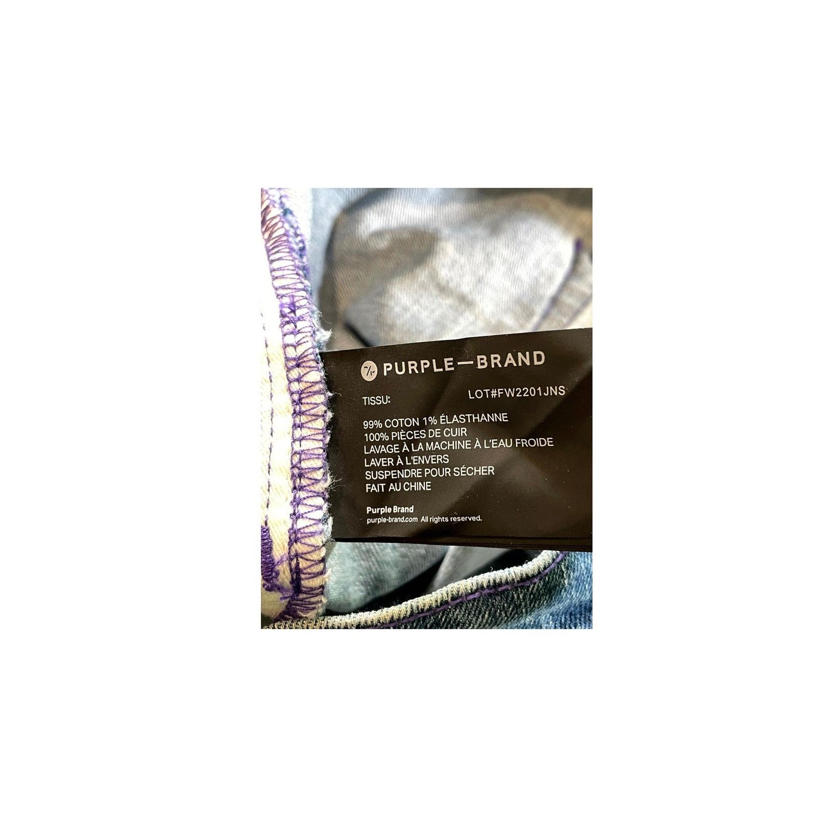 Purple Brand Purple Brand Bleach Wash Jeans Size US 33 - 6 Thumbnail
