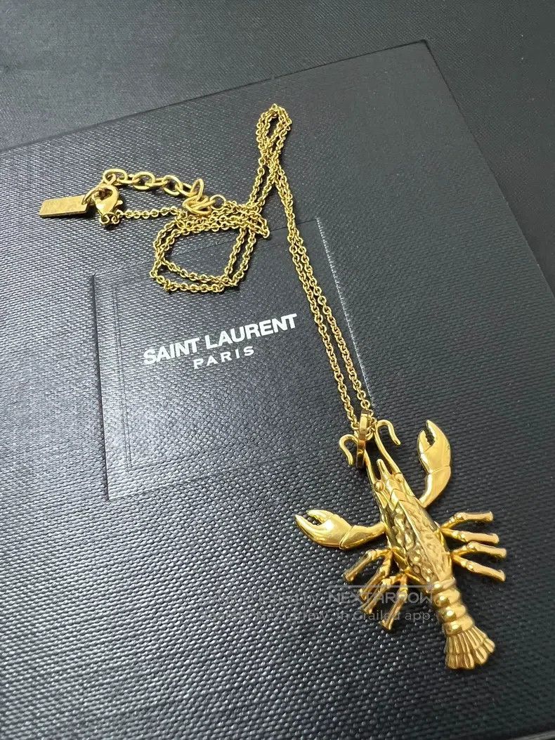 Saint Laurent Paris Saint Laurent Paris Golden Lobster Pendant Necklace Size ONE SIZE - 1 Thumbnail