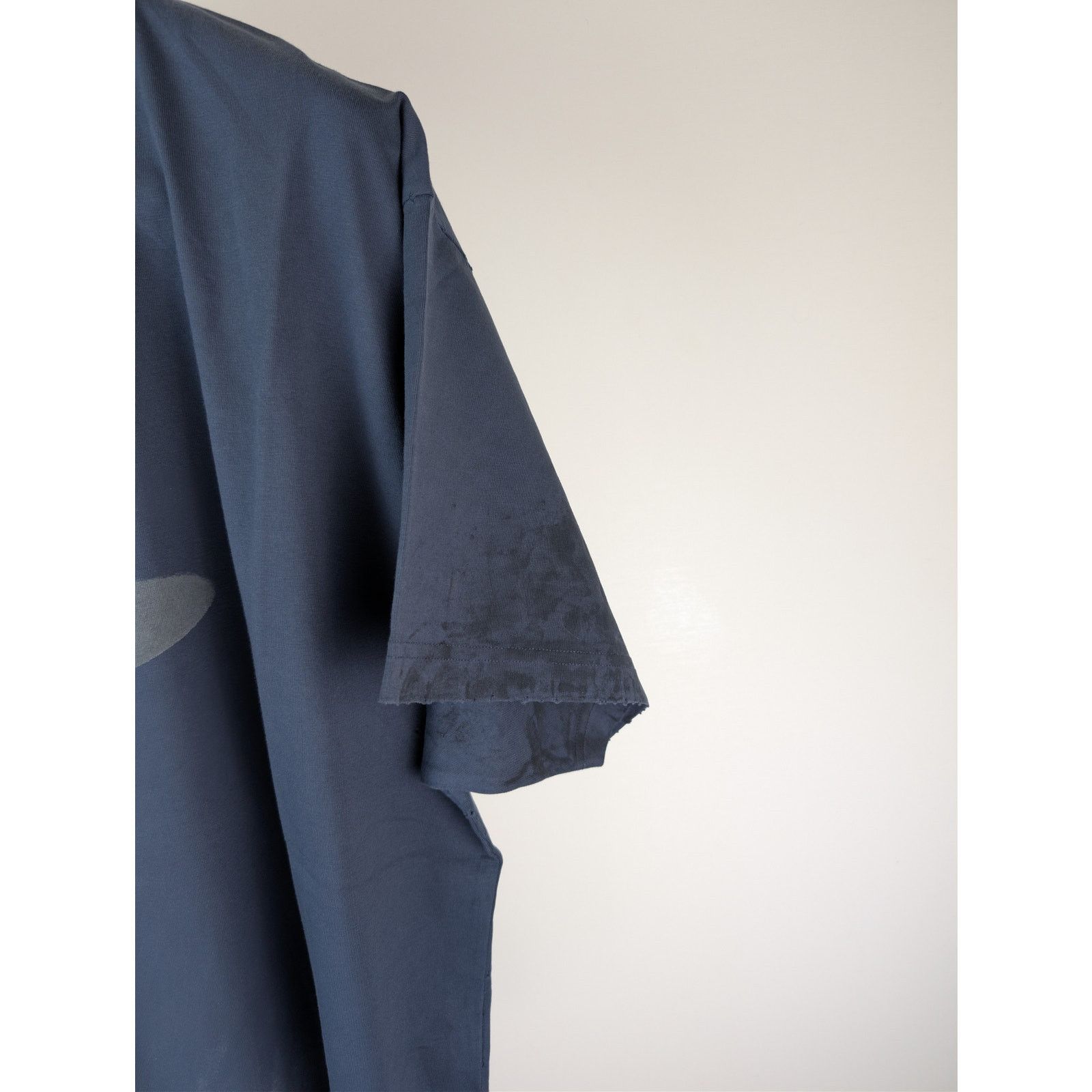 Balenciaga o1rshd1 3B Stencil Oversized Vintage Jersey T-Shirt in Blue Size US M / EU 48-50 / 2 - 5 Thumbnail