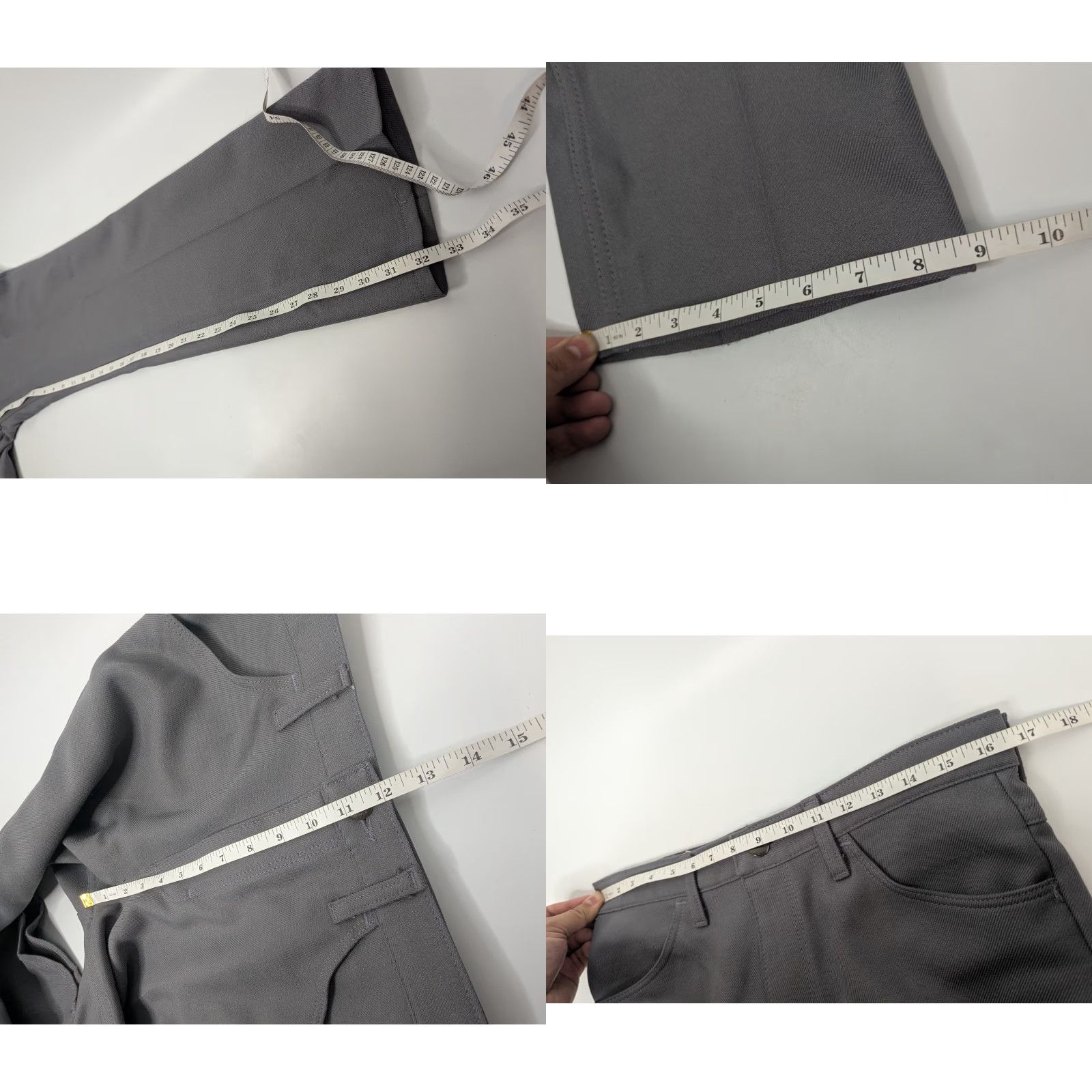 Wrangler VTG Wrangler Pants Mens 38x32 Gray Bootcut Wrangler 82GY USA Made Cowboy 90s Casual Workwear Dress Pants Mens Size US 34 / EU 50 - 8 Thumbnail