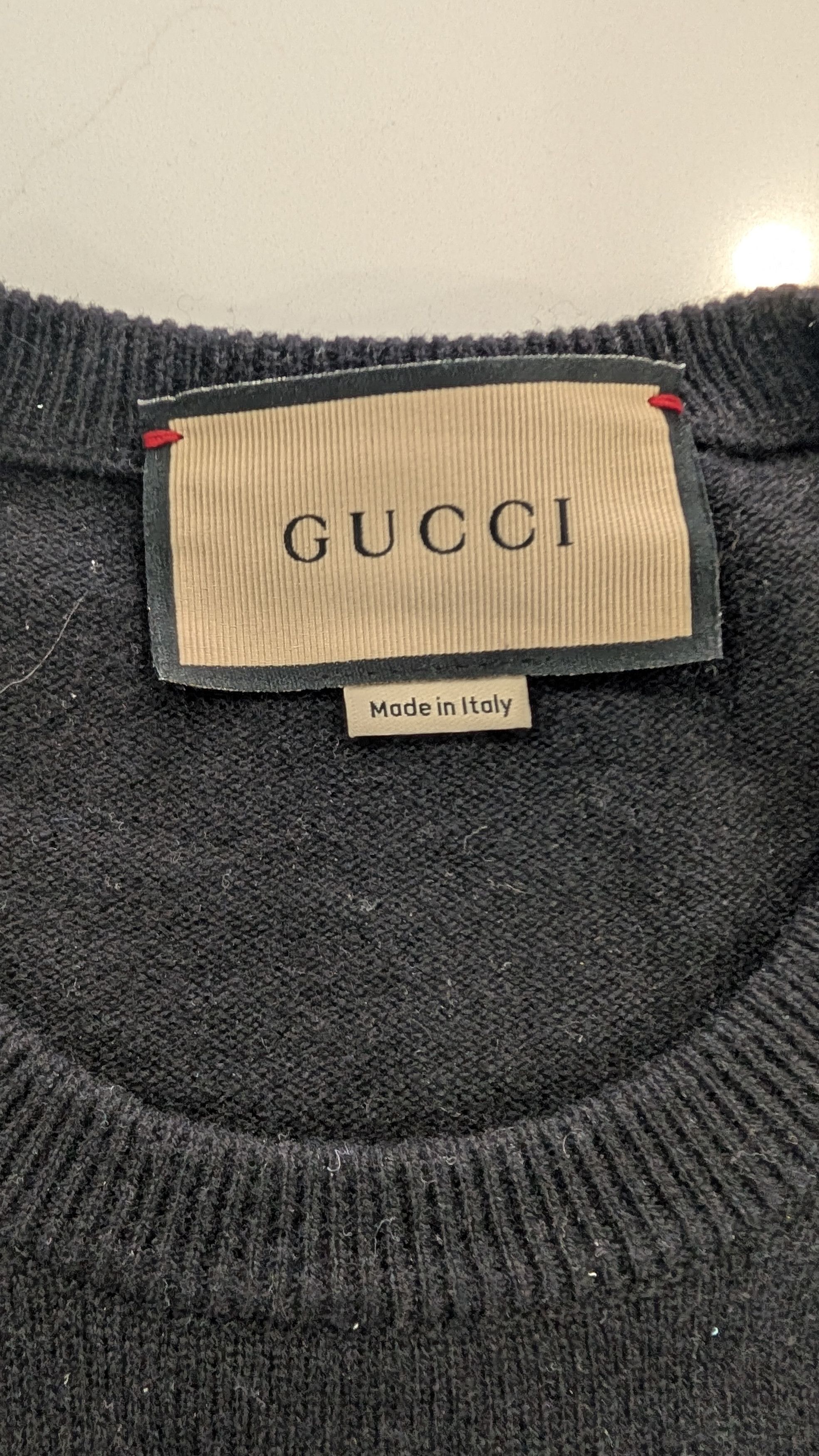 Gucci Gucci Logo Sleeve Patch Cashmere Sweater - Black - Size S Size US S / EU 44-46 / 1 - 10 Thumbnail