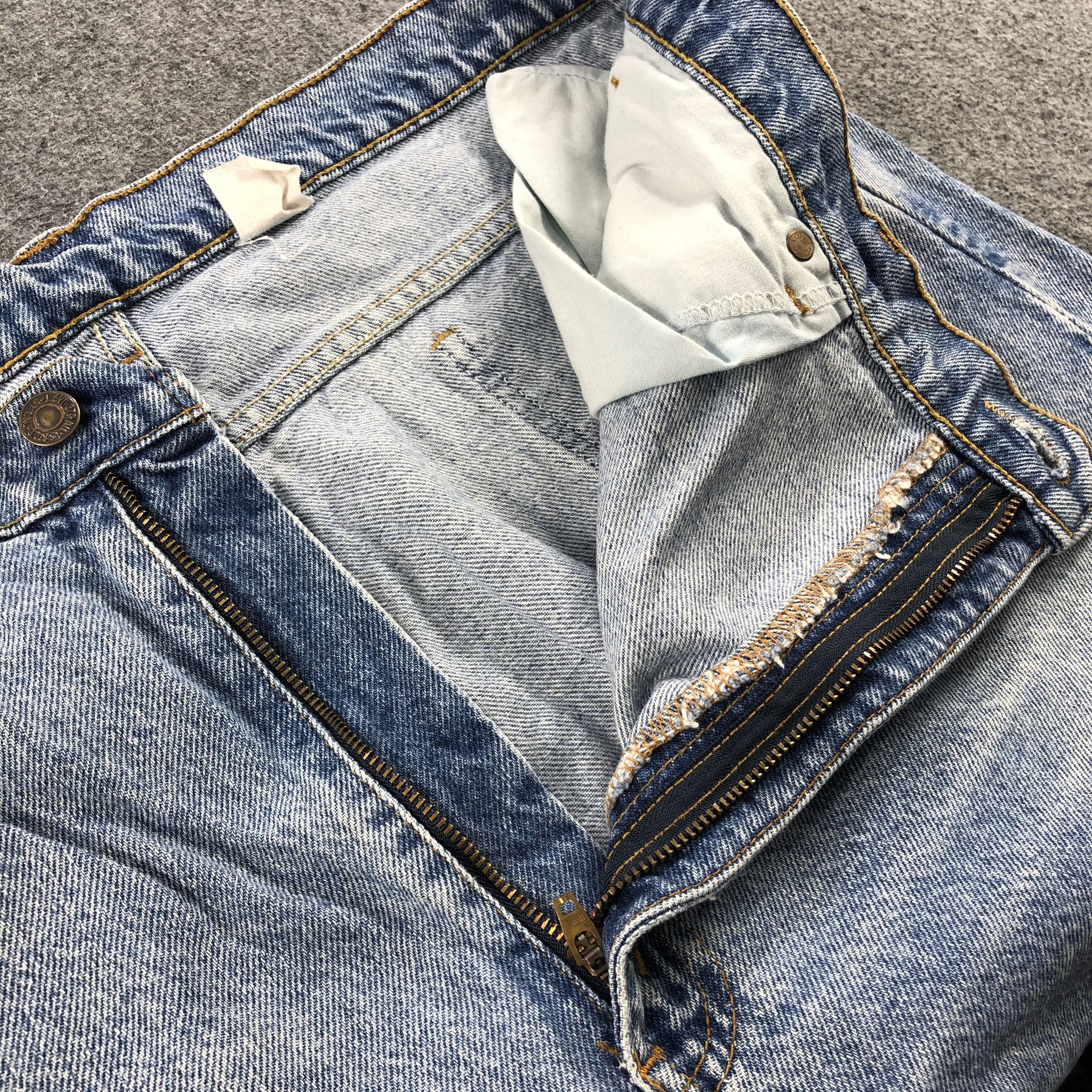 Levi's 90s Vintage Blue Wash Levis 505 Orange Tab Jeans-J1409 Size US 39 - 8 Thumbnail