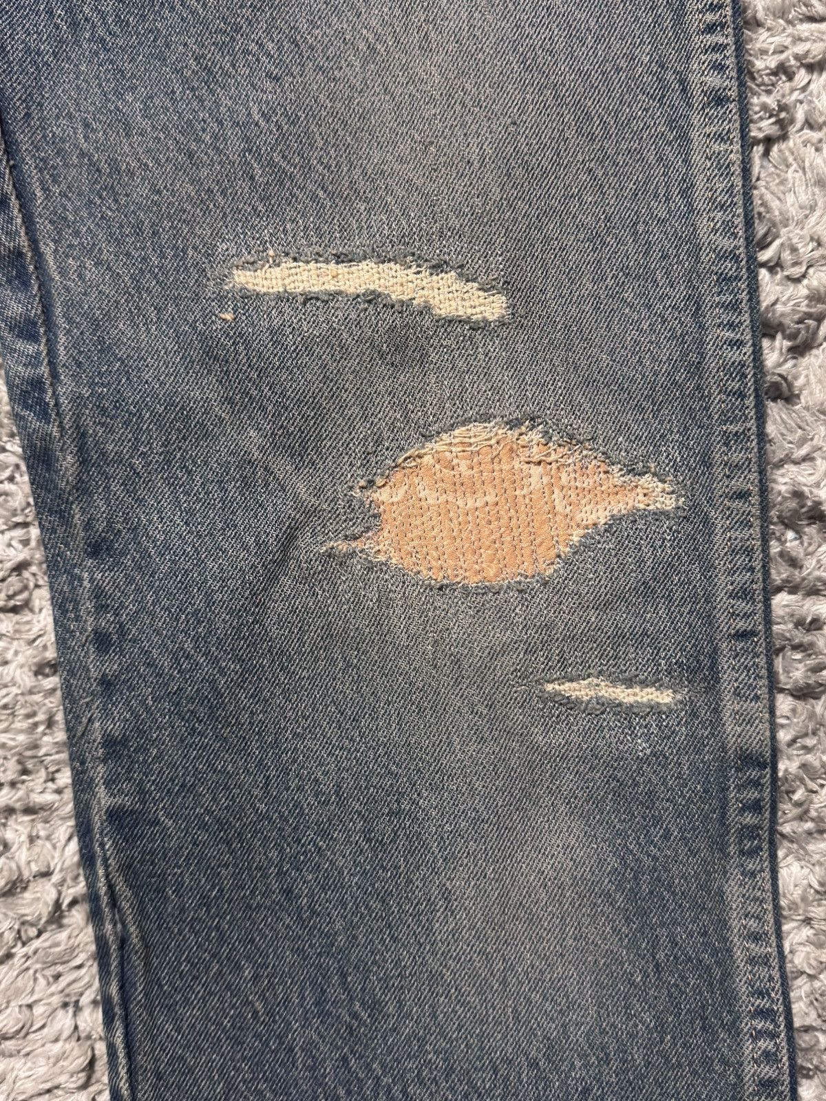 Japanese Brand × Vintage Vintage Distressed Denim Boro Patched 30x31 Jeans Undercover Size US 30 / EU 46 - 3 Thumbnail