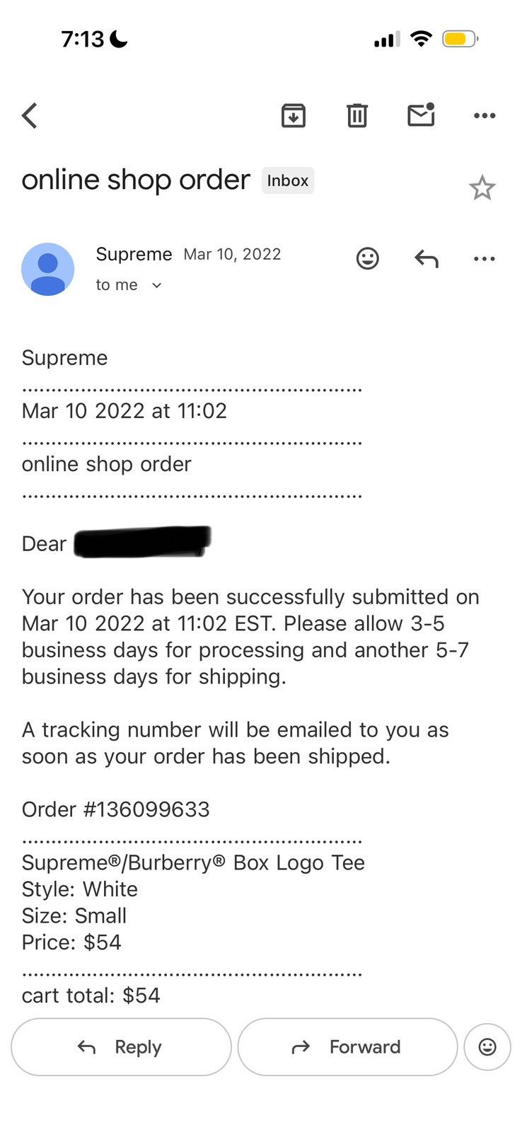 Burberry × Supreme Supreme x Burberry Box Logo Tee Size US S / EU 44-46 / 1 - 3 Thumbnail