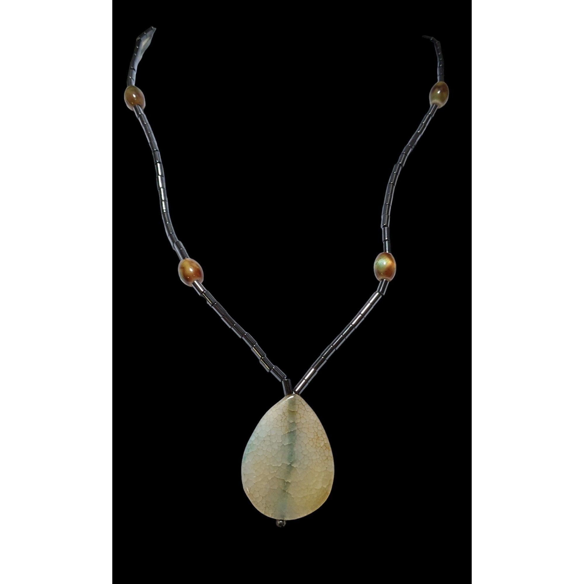 Other Hematite Agate Teardrop Necklace Size ONE SIZE - 2 Thumbnail