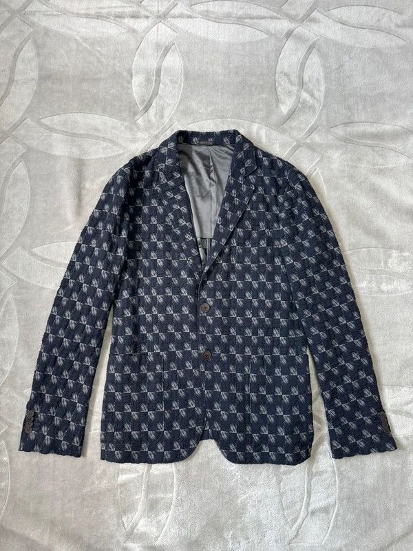 Giorgio Armani Giorgio Armani houndstooth pattern single breasted blazer50M Size 50R - 1 Thumbnail