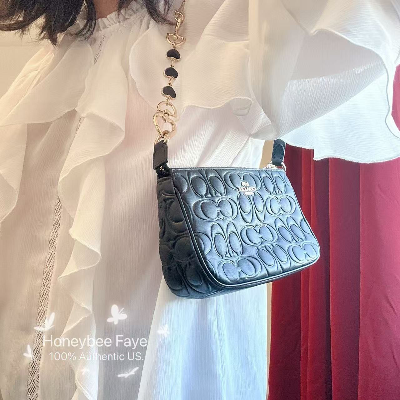 Coach Nolita 19 In Signature Leather CZ456 plus extended chain Size ONE SIZE - 5 Thumbnail