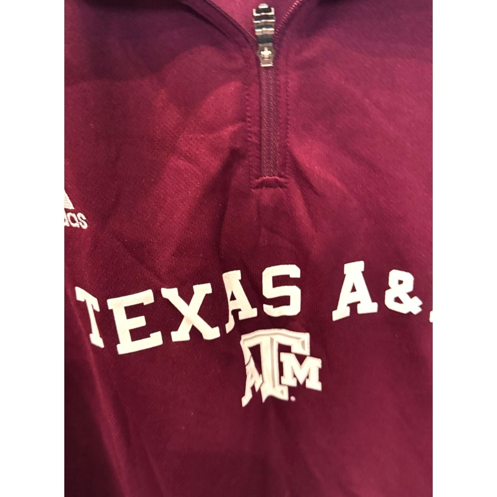 Adidas Adidas Zip SWEATER Large L Mens Shirt Sharp Texas A&M Swater Size US L / EU 52-54 / 3 - 6 Thumbnail