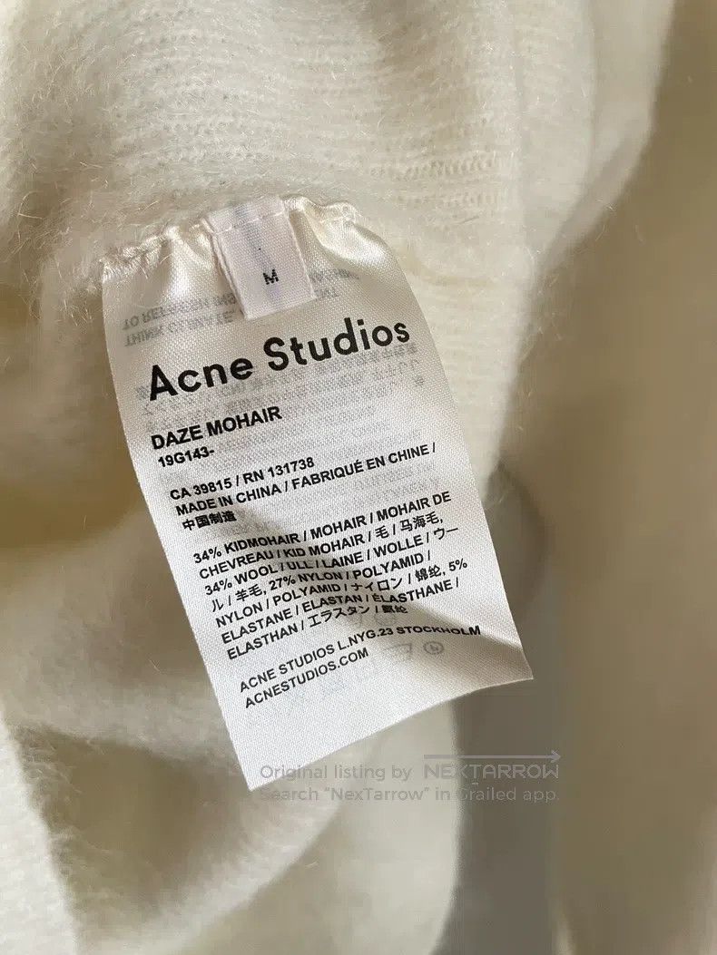 Acne Studios Acne Studios Beige DAZE MOHAIR Boat Neck Top Size M / US 6-8 / IT 42-44 - 4 Thumbnail