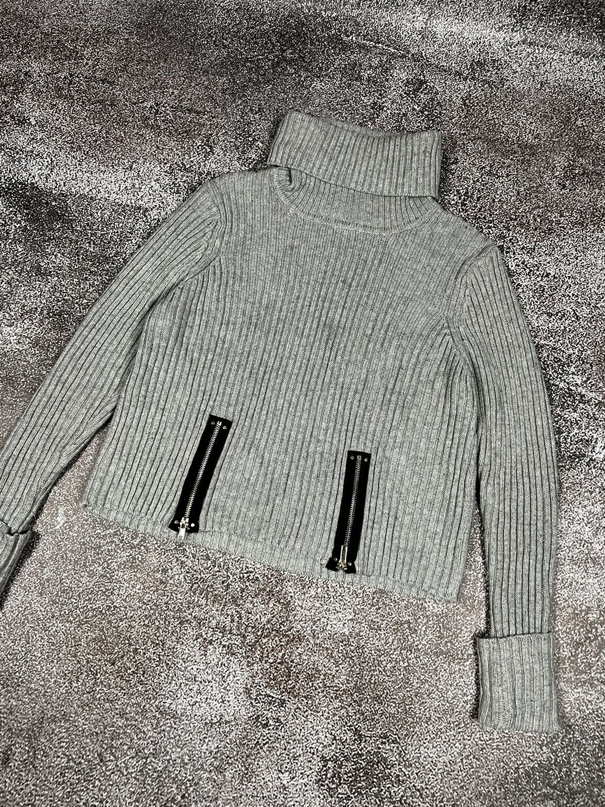 Jean Paul Gaultier Jean Paul Gaultier x Lindex turtleneck zipper grey high neck Size L / US 10 / IT 46 - 4 Thumbnail