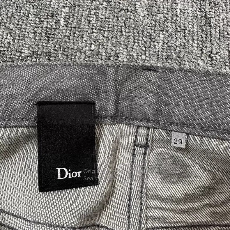 Dior Dior Light Gray Washed Bleached Denim Pants Size US 29 - 4 Thumbnail