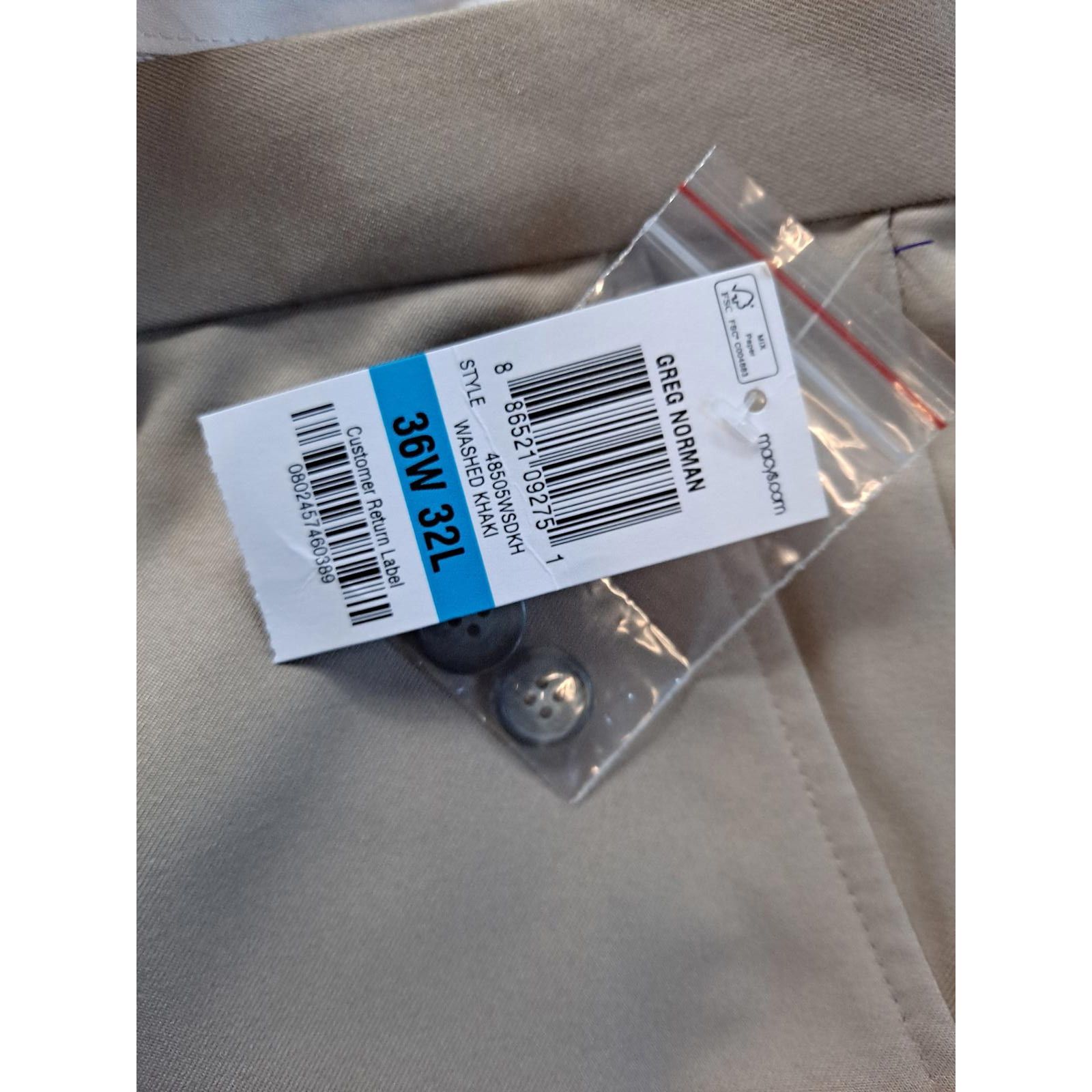 Greg Norman New Greg Norman Tasso Elba Moisture Wicking Washed Khaki Pan Size US 36 / EU 52 - 3 Thumbnail