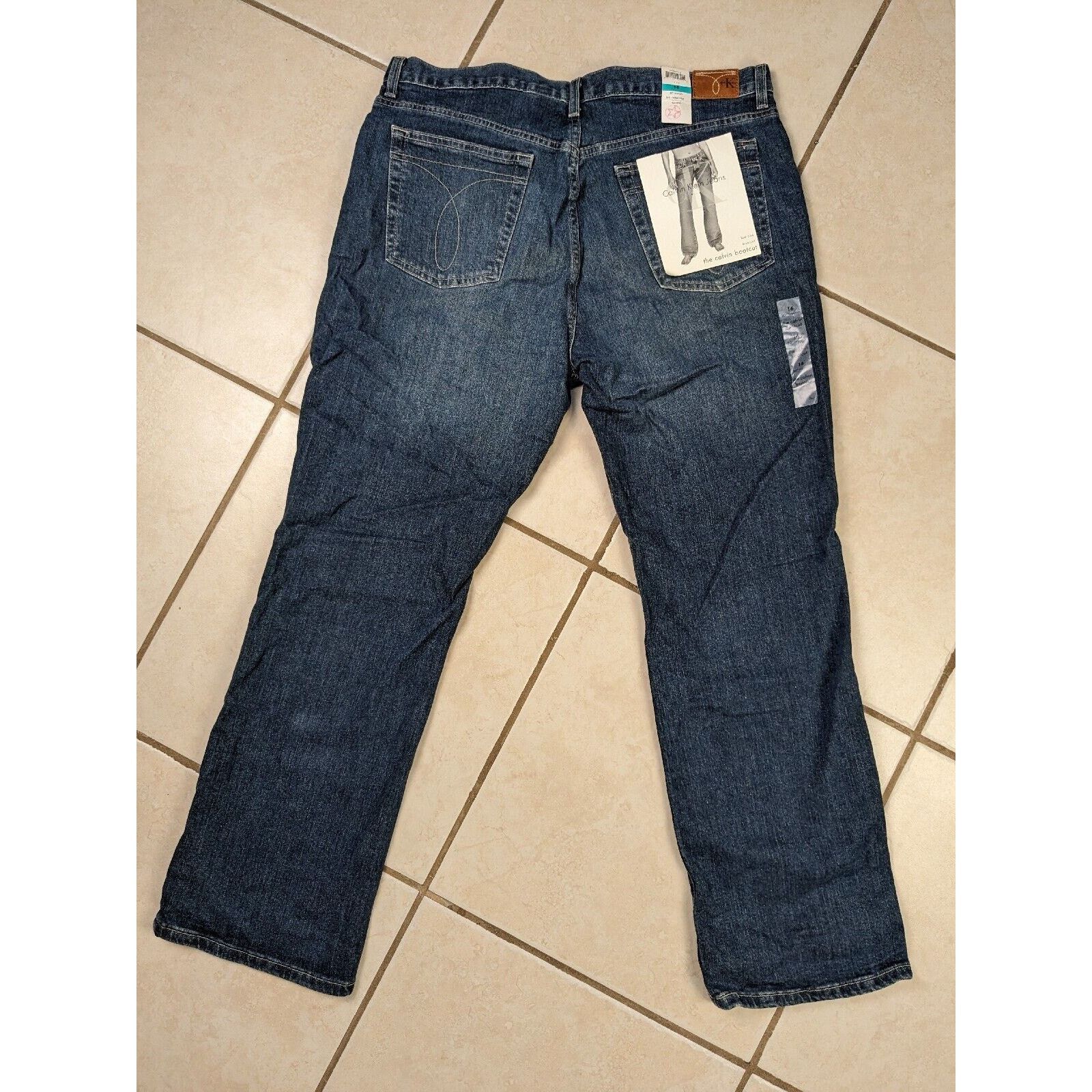 Calvin Klein NWT Calvin Klein Bootcut Jeans Size 16 Vtg Wash Faded Denim Size 38" / US 16 / IT 52 - 10 Thumbnail