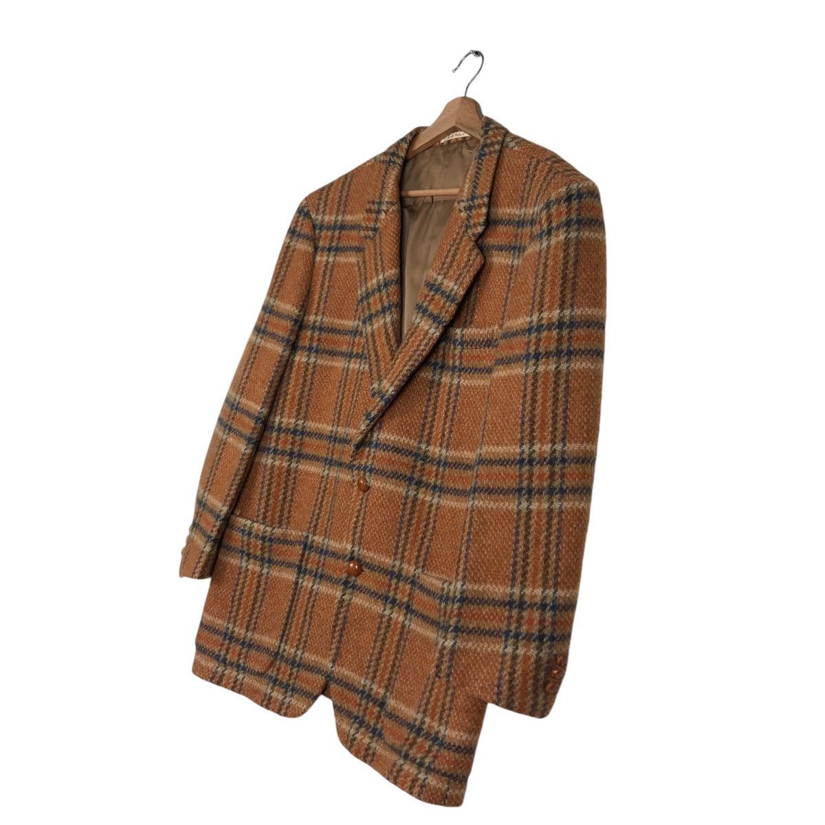 Japanese Brand 📌Vintage Wool Coats Jacket Karl Helmut Tartan Design Size US L / EU 52-54 / 3 - 3 Thumbnail