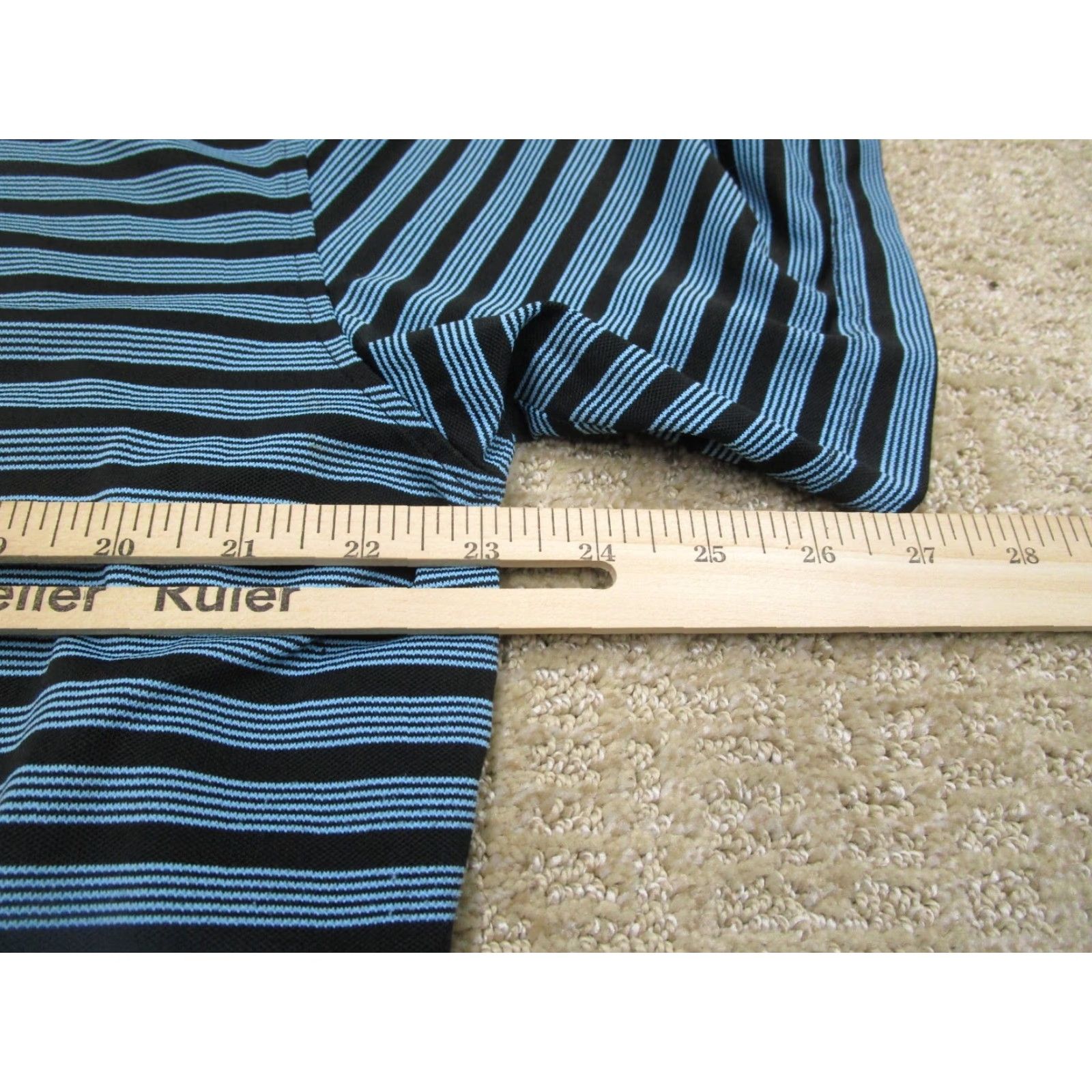 Peter Millar Peter Millar Polo Shirt Men XL Striped Blue Black Golf Performance Size US XL / EU 56 / 4 - 6 Thumbnail