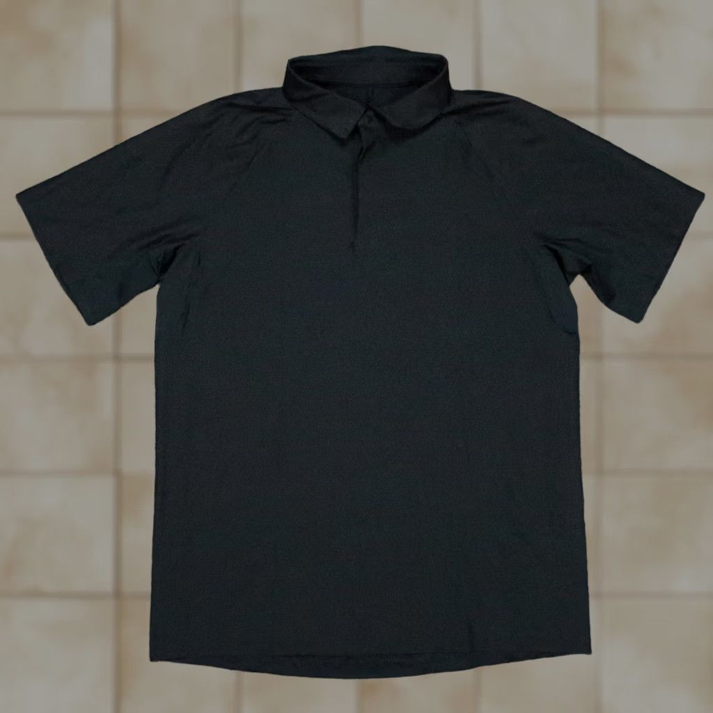Lululemon Lululemon Polo Shirt Mens M Black Short Sleeve Snap Front Golf Pique Breathable Moisture Wicking Athletic Size US M / EU 48-50 / 2 - 1 Thumbnail