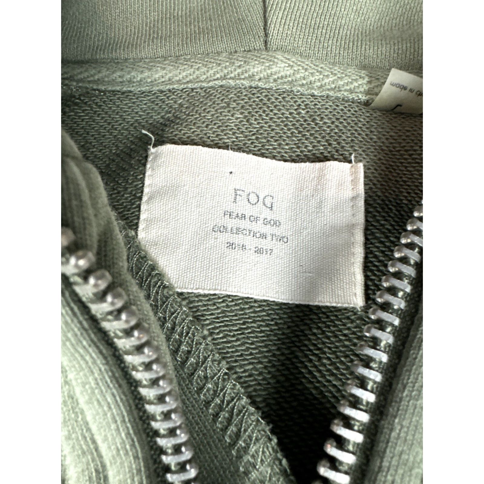 Fear of God FOG Fear Of God Olive Green 1/4 Zip Hoodie Sweatshirt Sz L Men Pullover Season Two 2017 Size US L / EU 52-54 / 3 - 2 Thumbnail