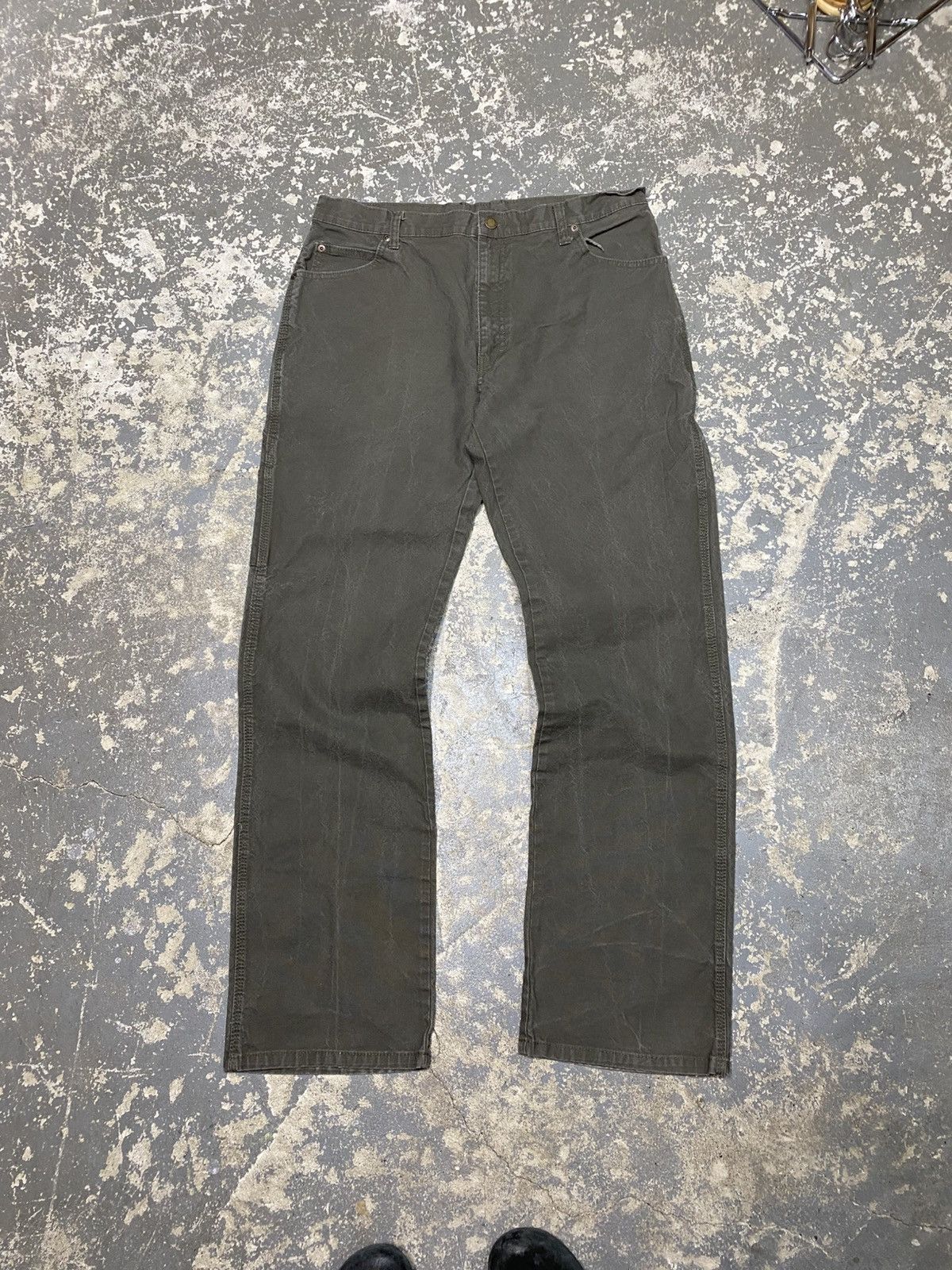 Carhartt × Dickies × Vintage Vintage Dickies Green Faded Carpenter Baggy Fit Pants Size US 36 / EU 52 - 3 Thumbnail