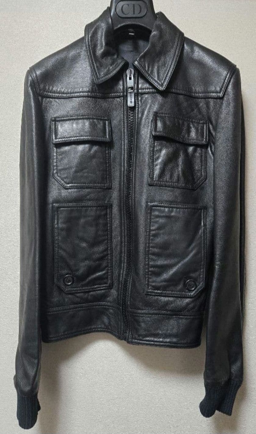 Dior Deadstock Dior Homme 07SS 4-Pocket Leather Jacket 44 Hedi Size US S / EU 44-46 / 1 - 2 Thumbnail