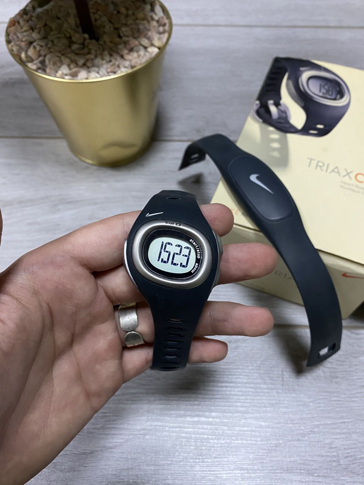 Nike triax C3 vintage led electronic watches heart rate box