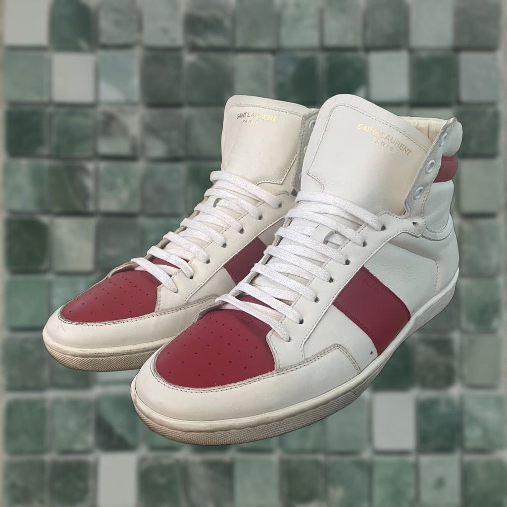 Yves Saint Laurent Saint Laurent Court Classic SL/10H High Top Sneakers Men US 10.5 EU 43.5 White Size US L / EU 52-54 / 3 - 1 Thumbnail
