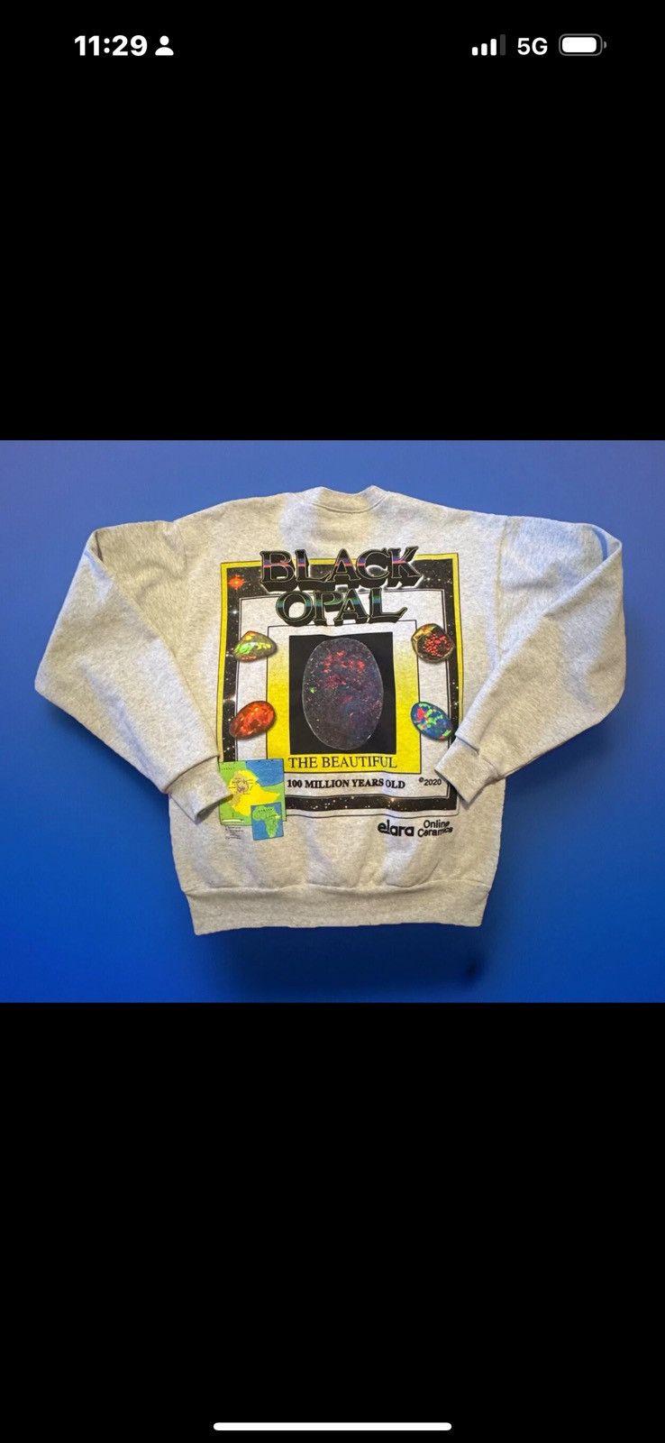 A24 × Online Ceramics Uncut Gems A24 x Online Ceramics Black Opal Crew Neck RARE Size US M / EU 48-50 / 2 - 1 Thumbnail