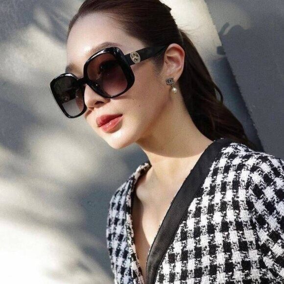 Gucci Gucci GG1029SA 001 Sunglasses Black Square Frame, Grey Size ONE SIZE - 2 Thumbnail