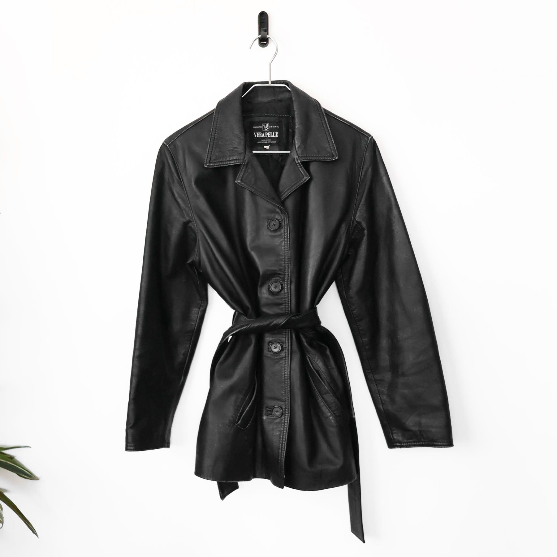Vintage Vera Pella Soft Genuine Leather Jacket Coat Made In Italy Size M / US 6-8 / IT 42-44 - 1 Thumbnail