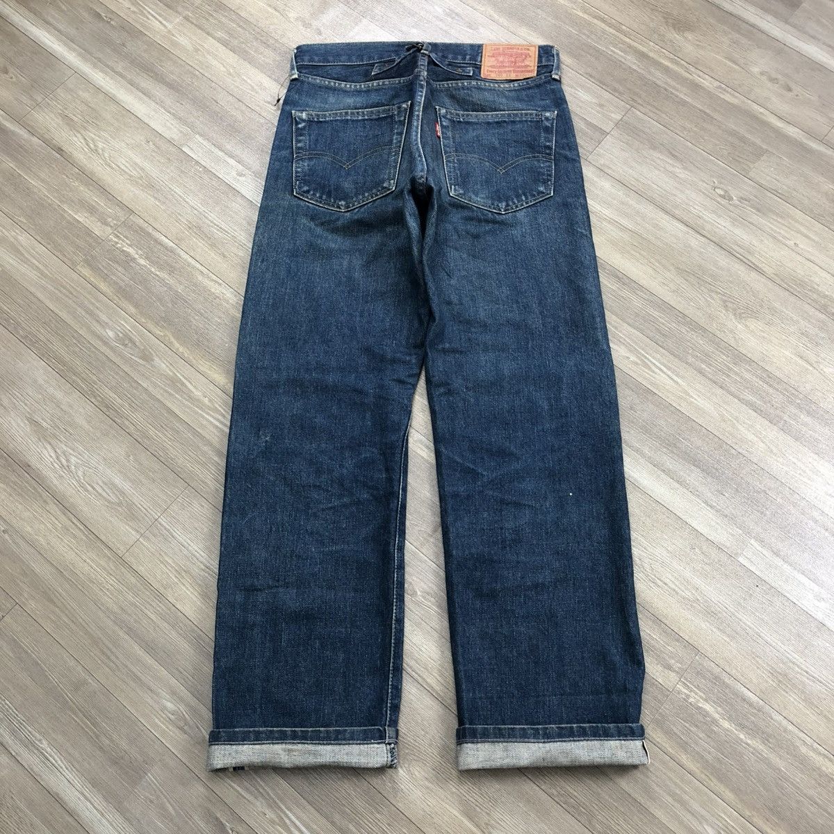 Levi's × Levi's Vintage Clothing × Vintage 🇯🇵 1990s Levis 701xx Selvedge Buckle Back Faded Blue Jeans Size US 30 / EU 46 - 23 Thumbnail