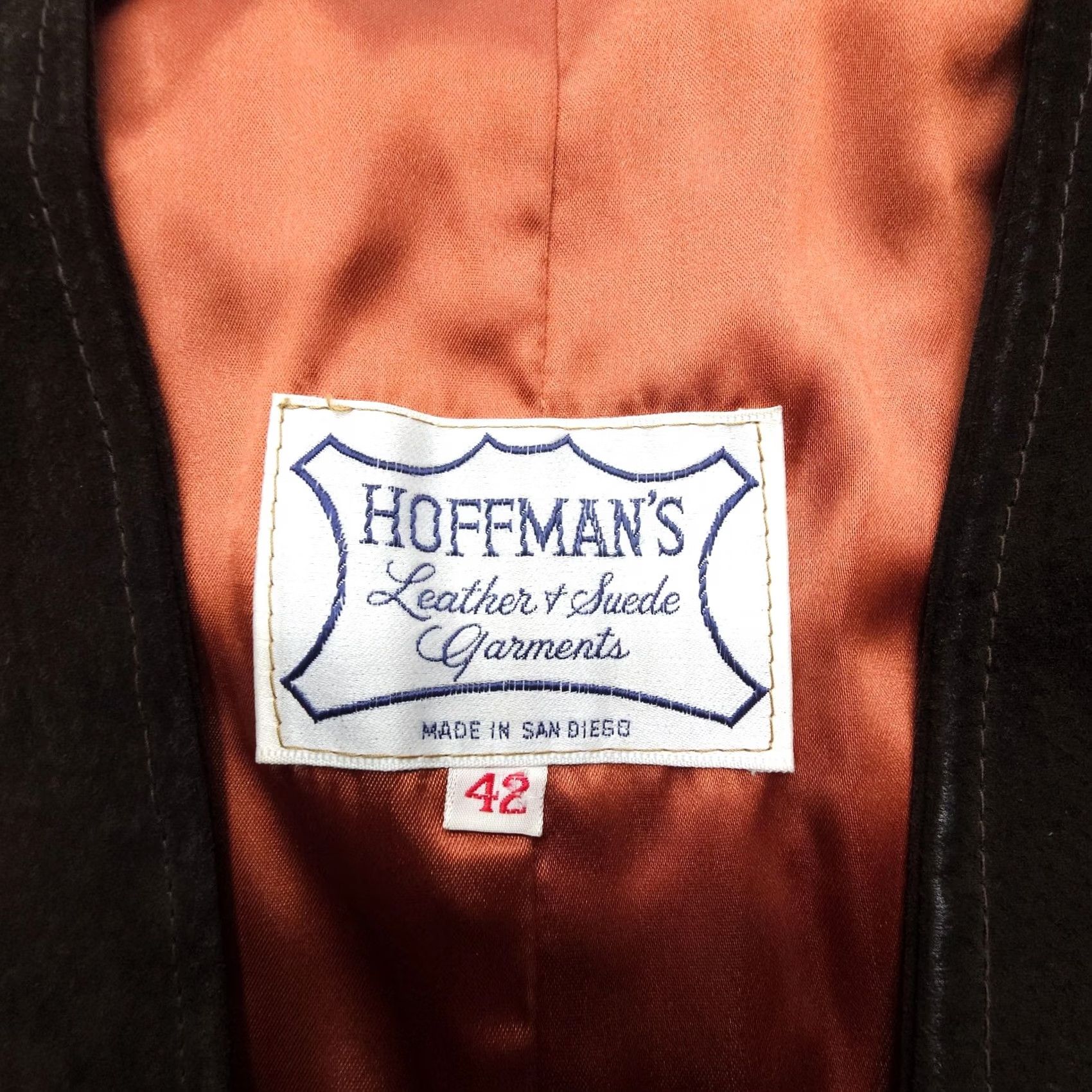 Vintage Vtg Hoffmans Leather Suede Vest Mens 42 Brown Open Western Urban Cowboy 70s USA Vest Mens Brown 42 Size US XS / EU 42 / 0 - 2 Thumbnail