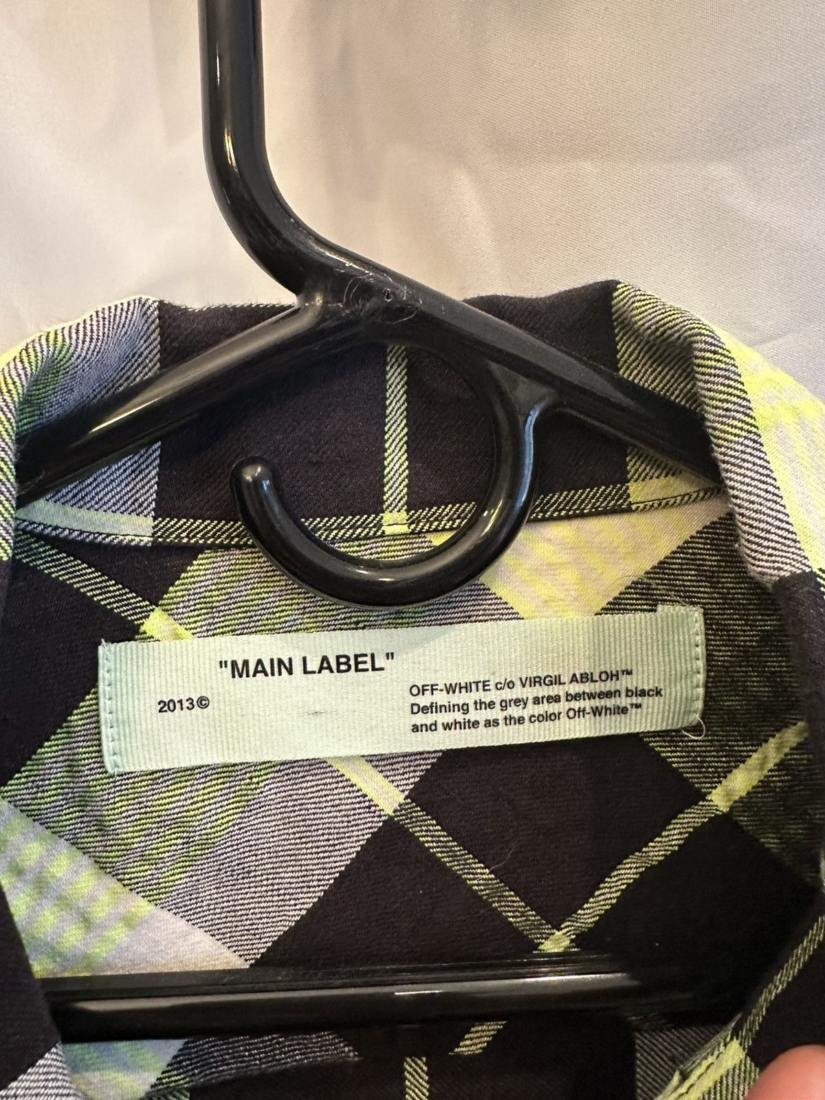 Off-White Off-White Yellow Plaid Zip Up Shirt Size US XL / EU 56 / 4 - 2 Thumbnail