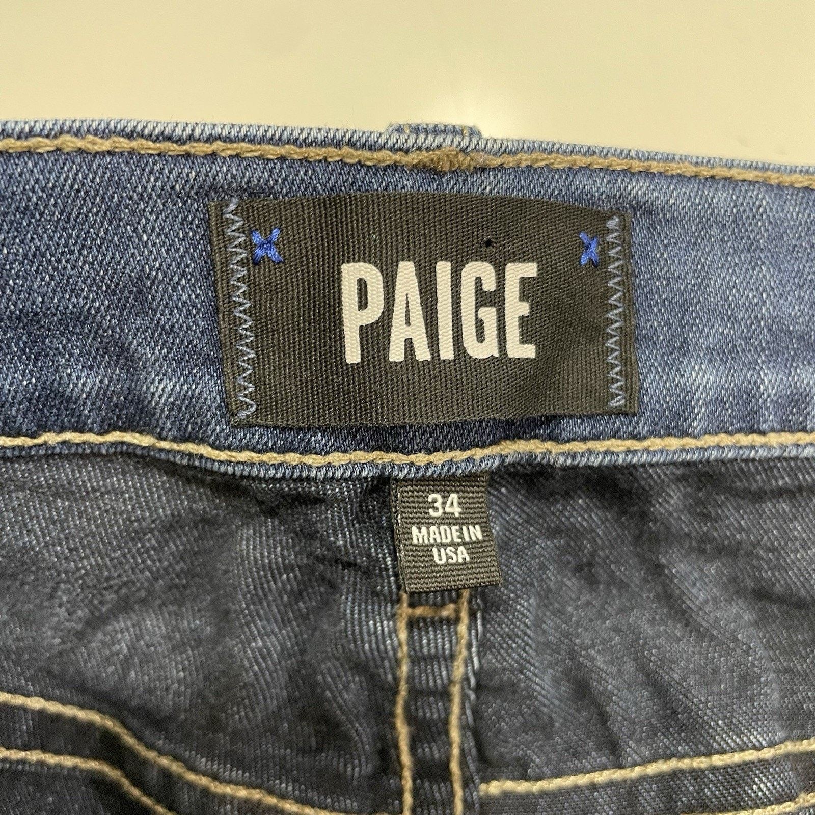 Paige Paige Jeans Men’s Blue Federal Slim Straight Stretch 34x31 Size US 34 / EU 50 - 9 Thumbnail