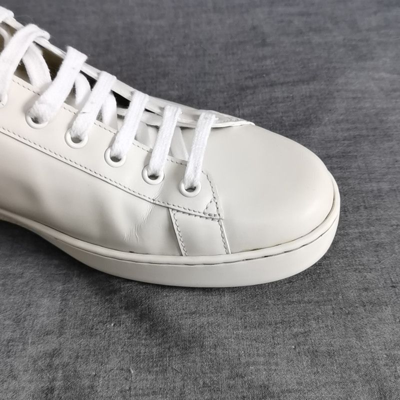 Gucci Gucci Ace Low-Top Sneakers in White and Gray - Size US 10.5 / EU 43-44 - 9 Thumbnail
