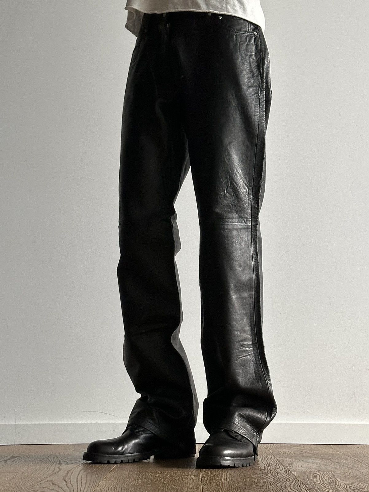 Versace Versace 2000’s Leather Pants Size US 30 / EU 46 - 2 Thumbnail