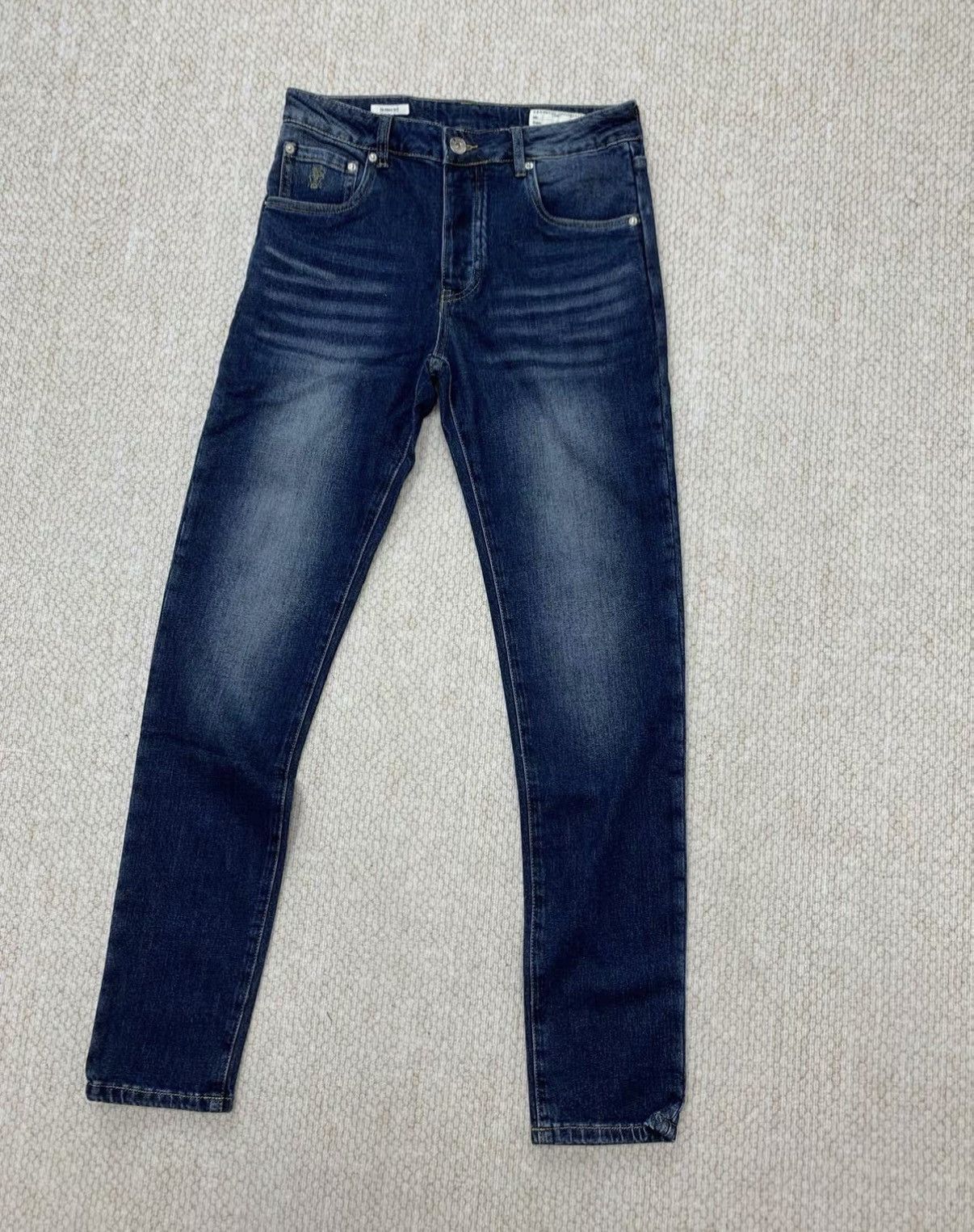 Brunello Cucinelli BRUNELLO CUCINELLI Blue Washed Slim Fit Business Jeans Size US 32 / EU 48 - 2 Thumbnail