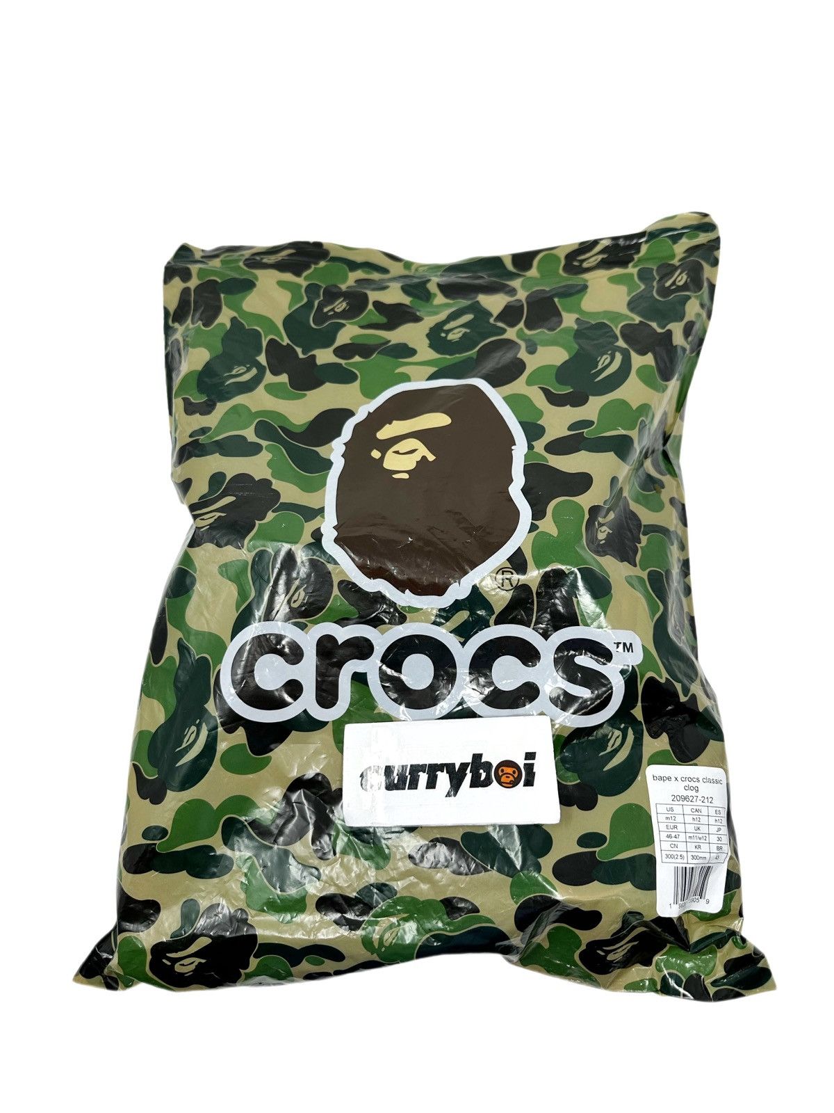 Bape × Crocs Crocs Classic Clog A Bathing Ape ABC Camo Green | Grailed
