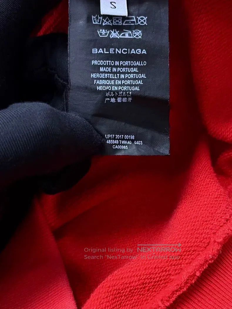 Balenciaga Balenciaga Red Cola Wave Logo Hoodie Size US S / EU 44-46 / 1 - 5 Thumbnail