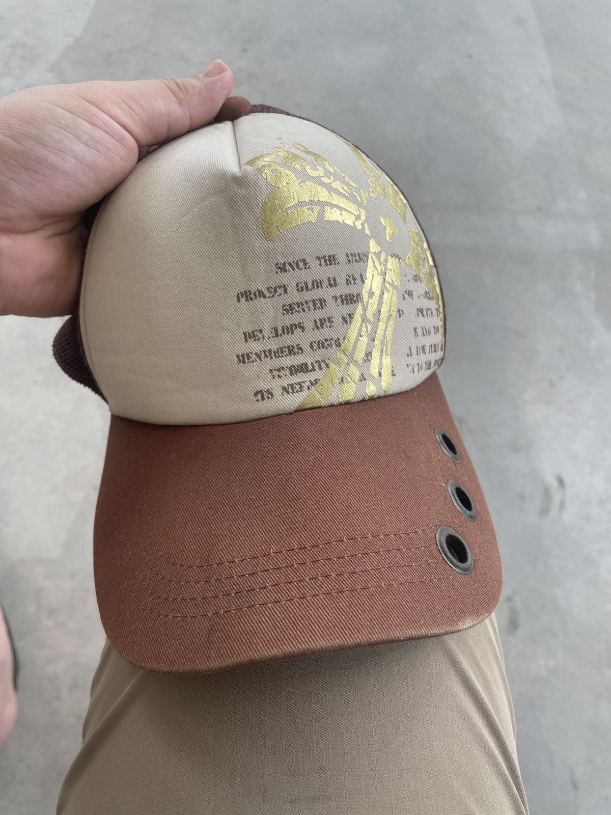 Japanese Brand VINTAGE CROSS PUNK POEMS CAP Size ONE SIZE - 1 Thumbnail