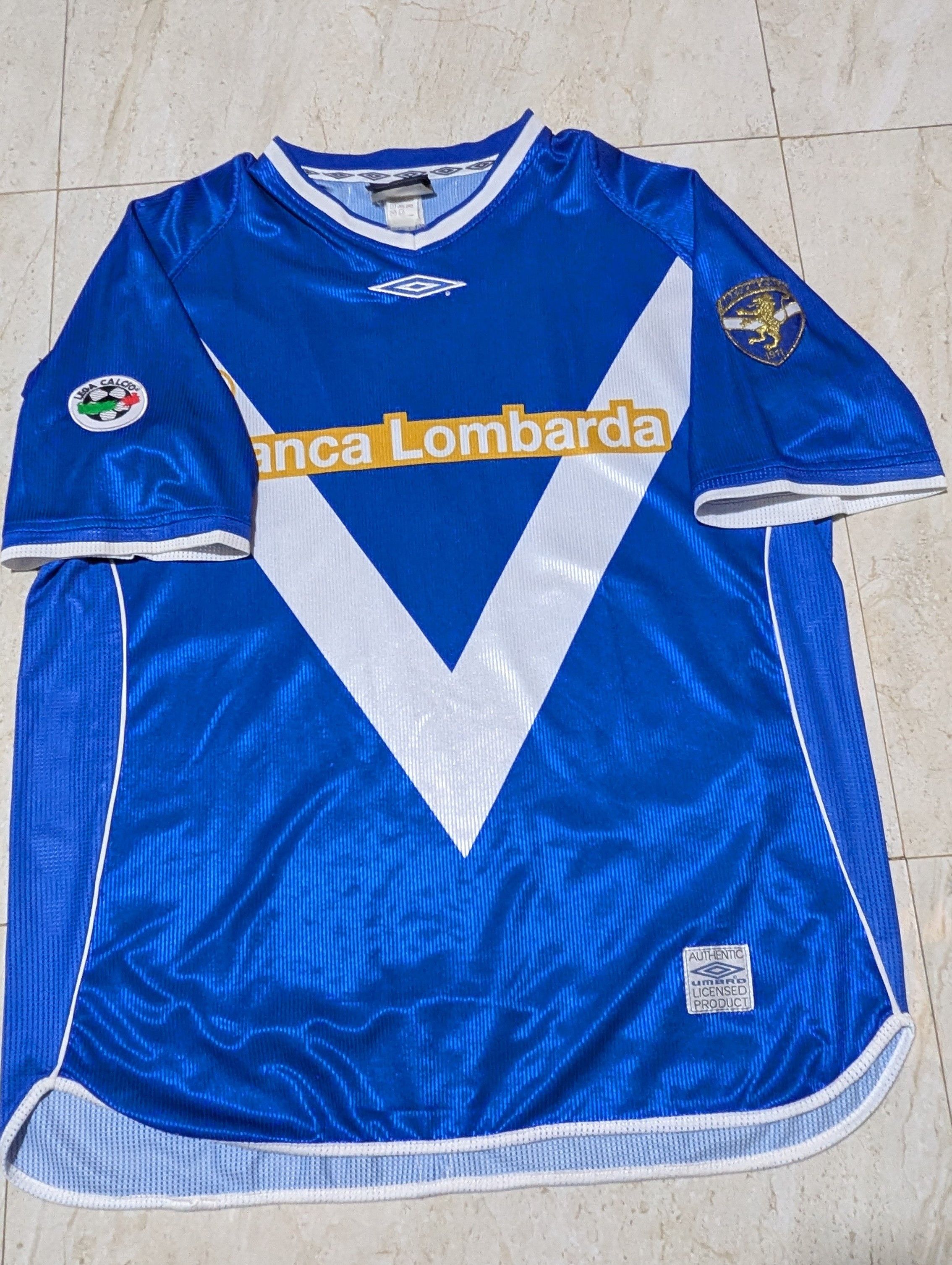 Umbro Jersey Brescia 2002 home Baggio football shirt Size US L / EU 52-54 / 3 - 1 Thumbnail