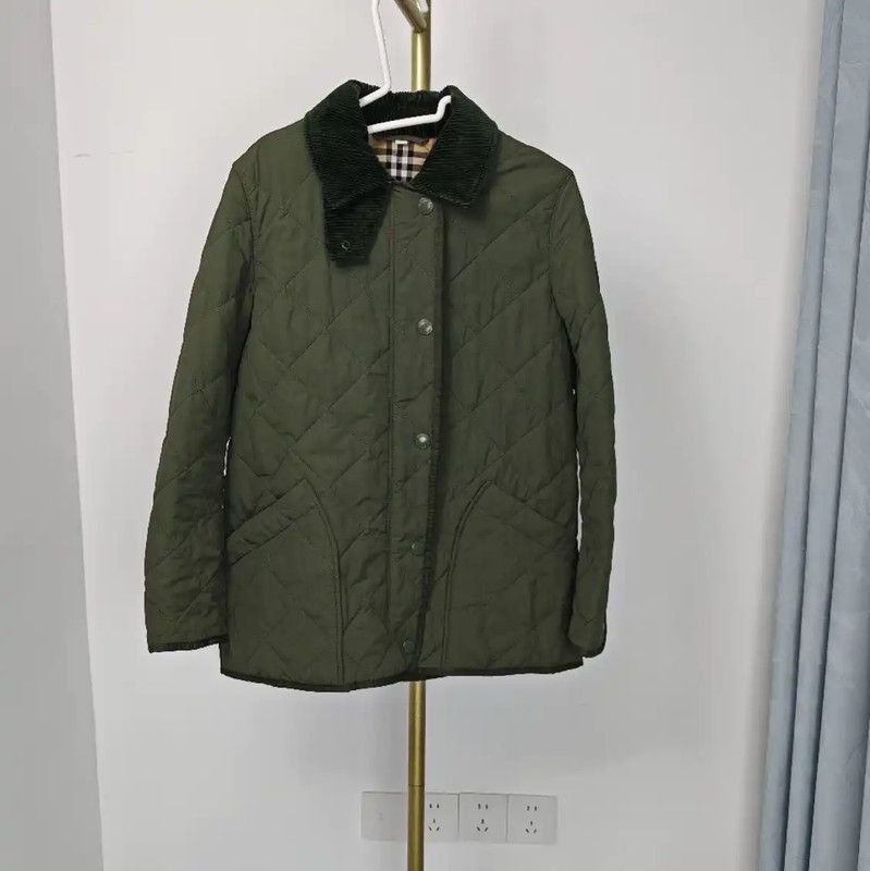 Burberry Burberry Women's Quilted Green Cotton Jacket Size S / US 4 / IT 40 - 1 Thumbnail