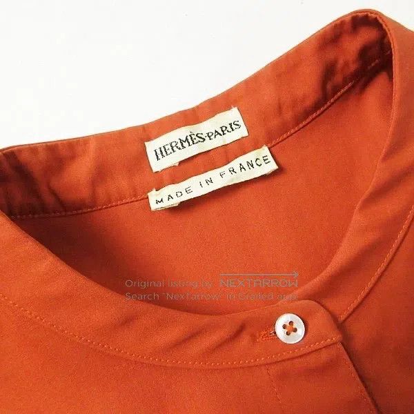 Hermes Hermes Orange tied shirt Size XS / US 0-2 / IT 36-38 - 8 Thumbnail