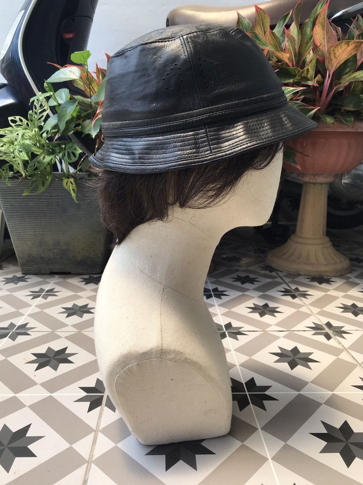 Japanese Brand × Vintage VINTAGE LEATHER BUCKET HAT BY MATSUI 🇯🇵 Size ONE SIZE - 17 Thumbnail