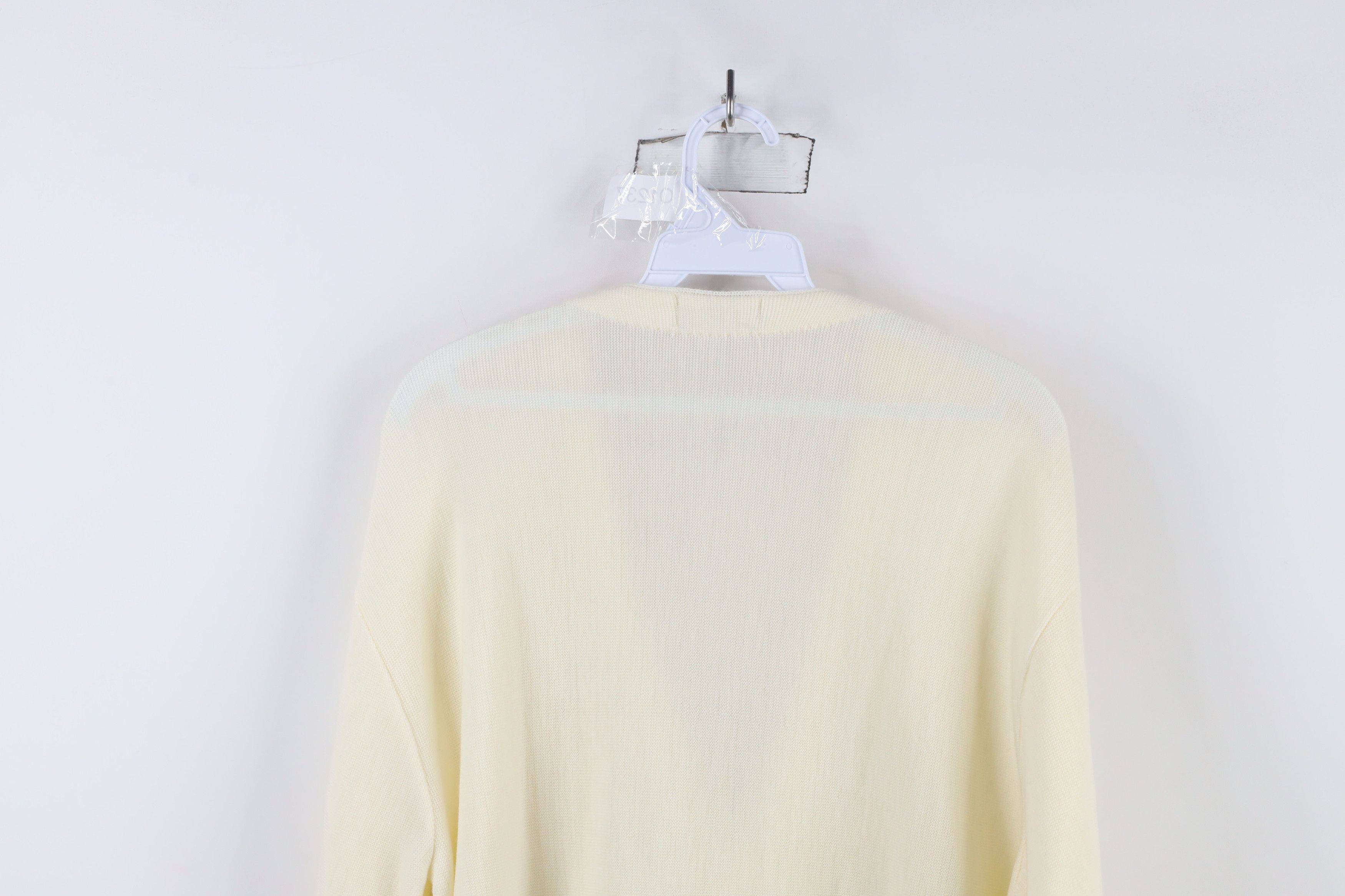 Vintage Vintage 70s Streetwear Knit Cardigan Sweater Cream USA Size US L / EU 52-54 / 3 - 9 Thumbnail