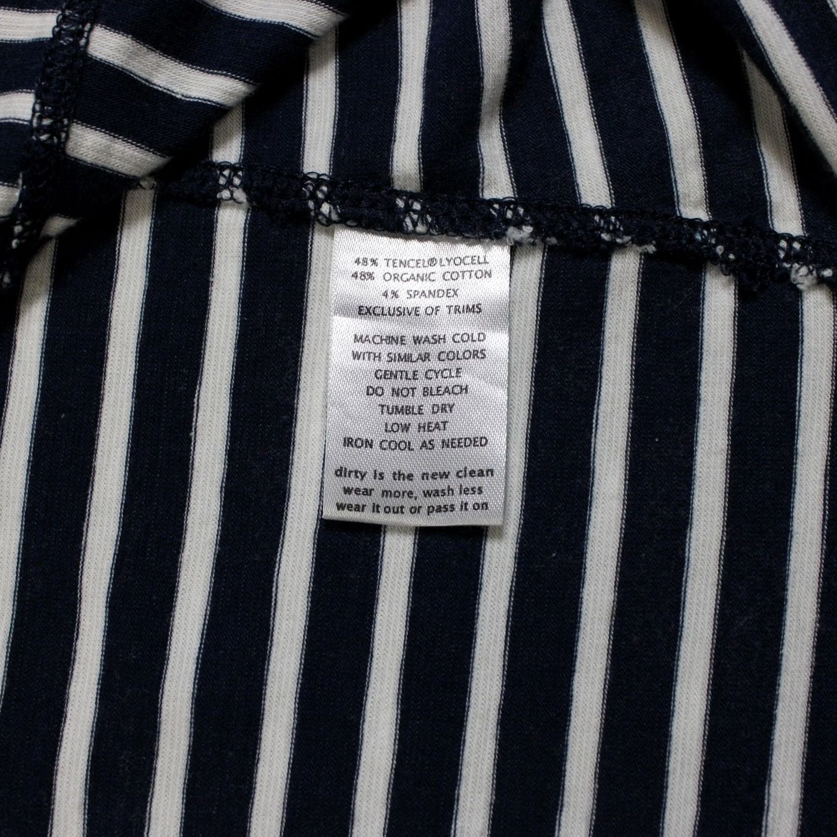 Toad&Co Toad&Co Dress Women M Blue Stripe V Neck Jersey Organic Cotton T-Shirt Dress Casual Size M / US 6-8 / IT 42-44 - 4 Thumbnail