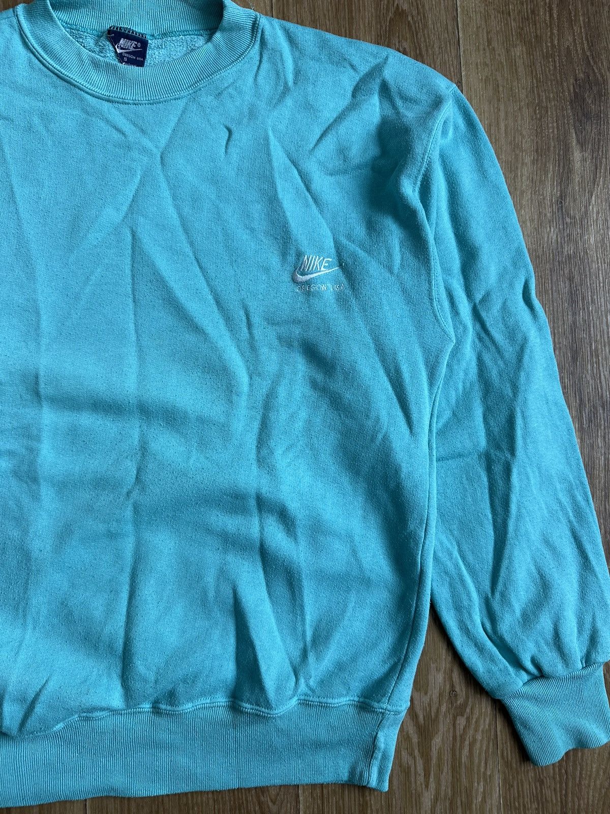Nike × Vintage Vintage 80’s Nike Oregon USA y2k sweatshirt blue label Size US S / EU 44-46 / 1 - 2 Thumbnail