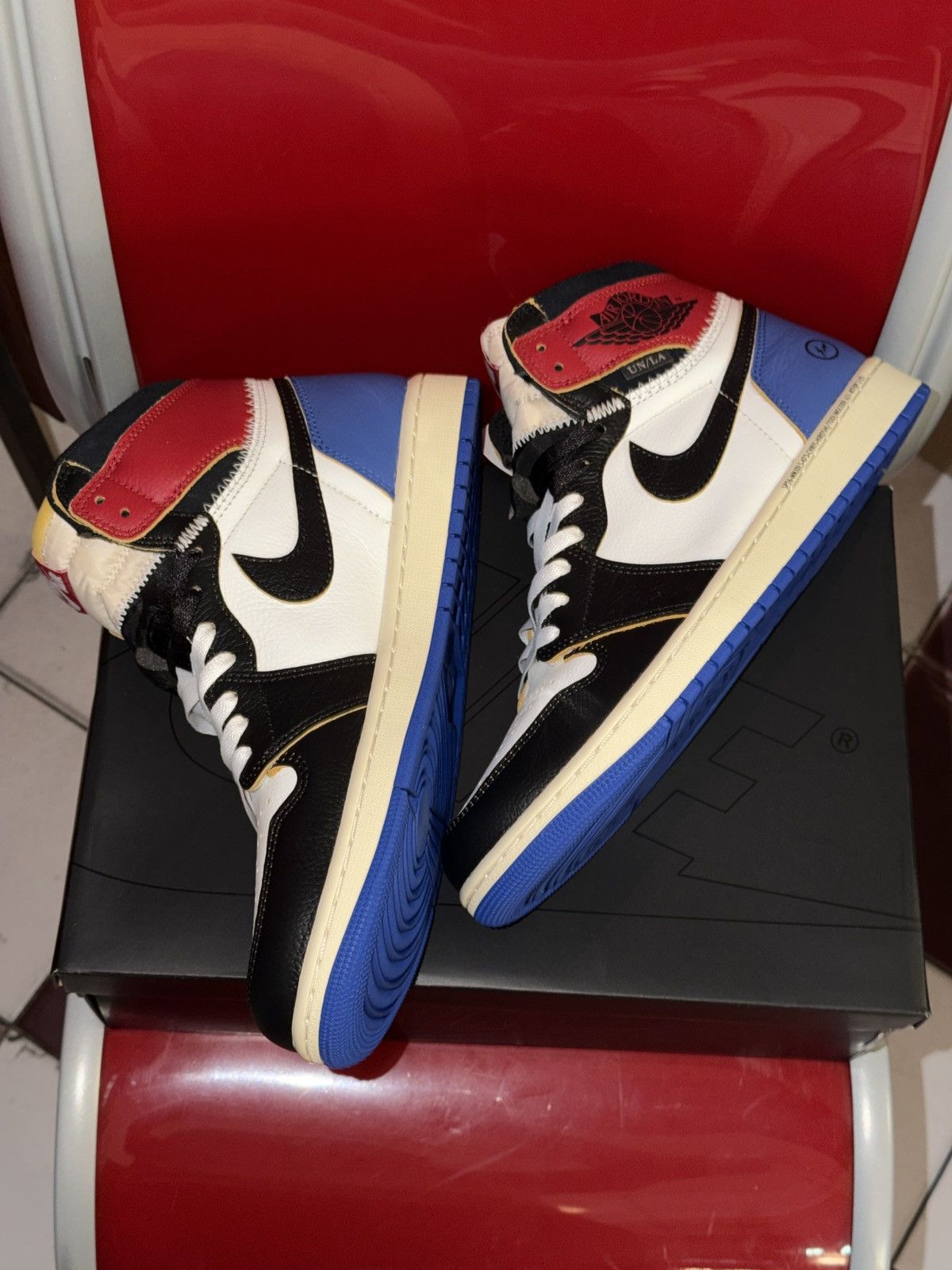 Fragment Design × Nike Nike Jordan 1 x Fragment x Union LA High Retro Shoes Size US 10.5 / EU 43-44 - 4 Thumbnail